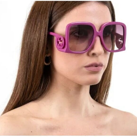 NEW Gucci GG1326S-004-58 FUSHSIA Sunglasses - Picture 2 of 13